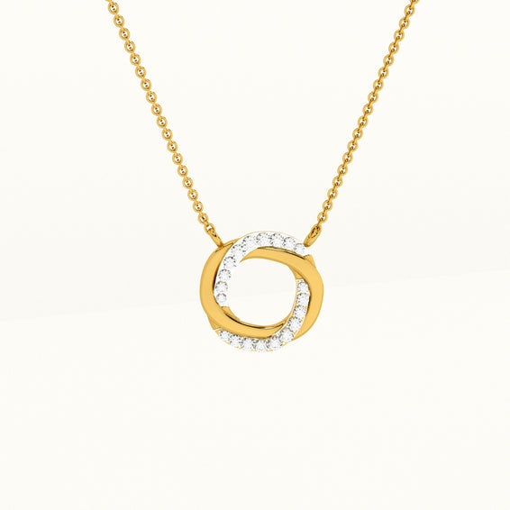 Cherished Connection 14k Gold and Diamond Pendant with chain