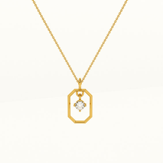 Vera Glow 14k gold and Diamond Pendant without Chain