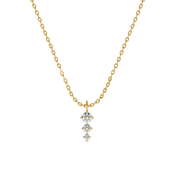 Diamond Trio Lab Grown Diamond Customizable Pendant