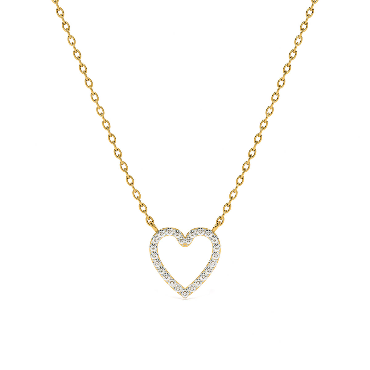 Pure Heart 9KT Gold Laboratory Grown Diamond Pendant