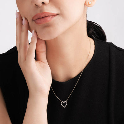 Pure Heart 9KT Gold Lab Grown Diamond Pendant