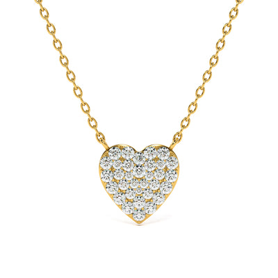 Golden Heart Lab Grown Diamond Customizable Pendant