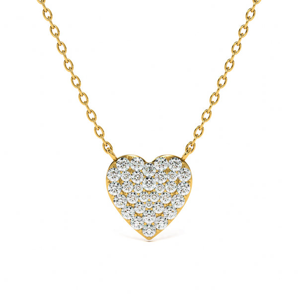 Golden Heart Lab Grown Diamond Customizable Pendant