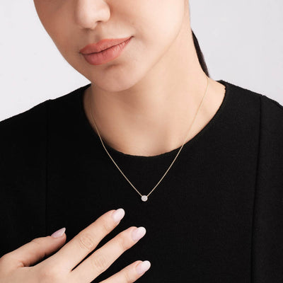 Celeste Cluster 9KT Gold Lab Grown Diamond Necklace