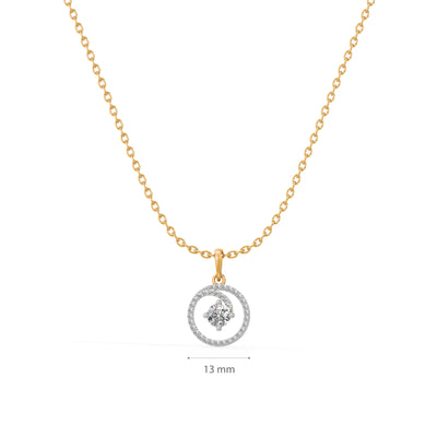 Eternal Circle 9KT Gold Lab Grown Diamond Pendant