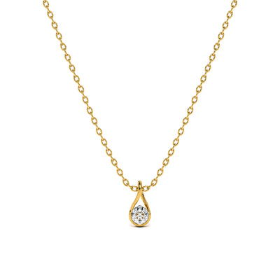 Drop Solitaire Lab Grown Diamond Customizable Pendant