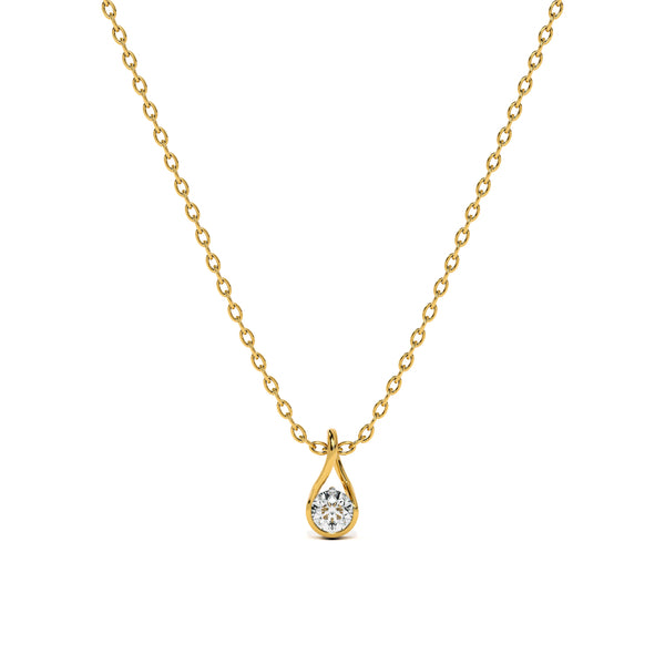 Drop Solitaire Lab Grown Diamond Customizable Pendant