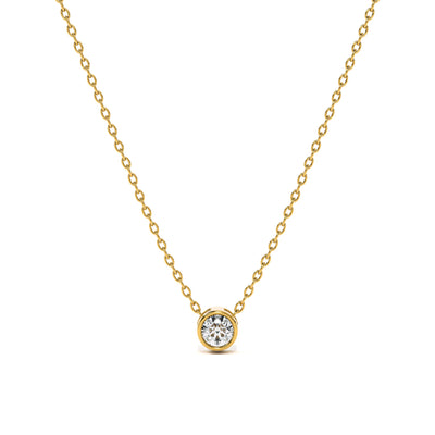 Basel Lab Grown Diamond Gold Solitaire Customizable Pendant