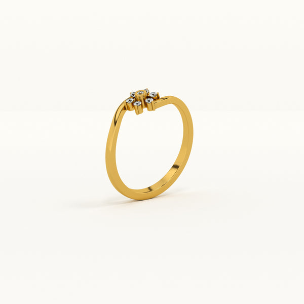 Dazzling Blossom Lab-Grown Diamond + Gold Vermeil Ring