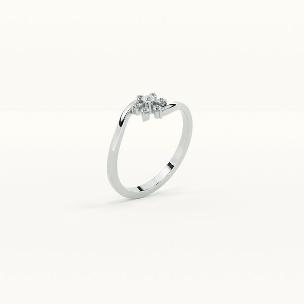 Floral Bliss Lab-Grown Diamond + 925 Sterling Silver Ring