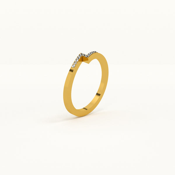 Celestial V Lab-Grown Diamond + Gold Vermeil Ring