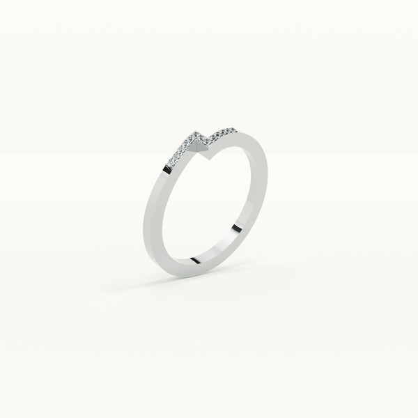 Celestial V Lab-Grown Diamond + 925 Sterling Silver Ring