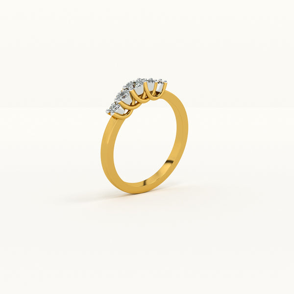 Golden Cascade Lab-Grown Diamond + Gold Vermeil Ring