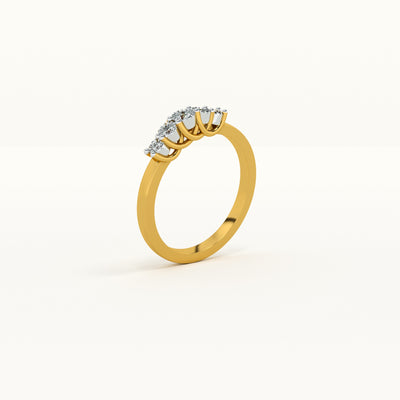 Golden Cascade Lab-Grown Diamond Customizable Ring