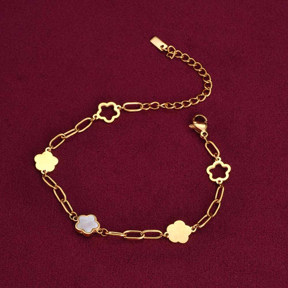 Lucky Four-Leaf Clover Bracelet