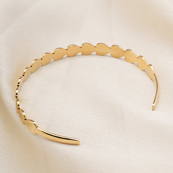 Minimalist Heart Bangle Bracelet