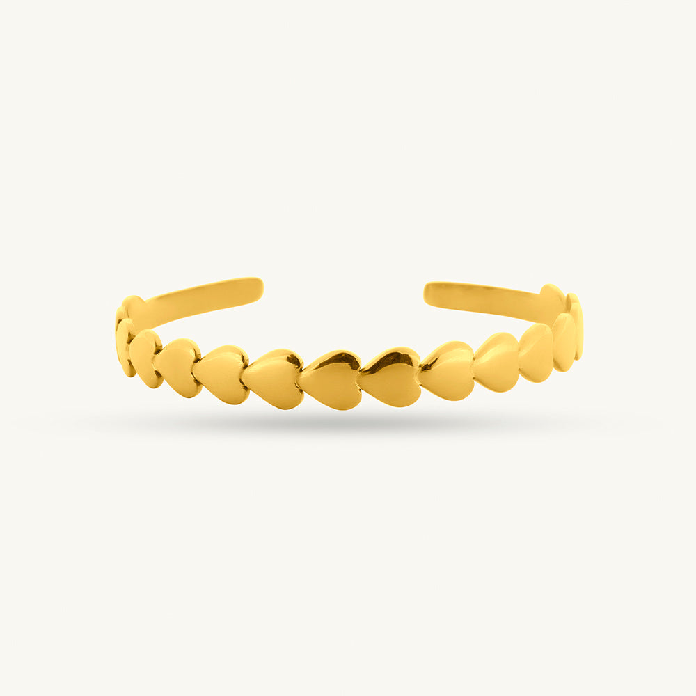 Minimalist Heart Cuff Bracelet