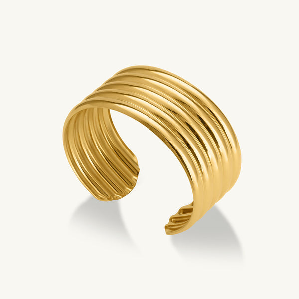 Golden Stack Cuff Bracelet