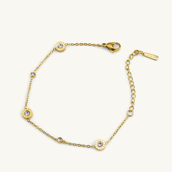 Gold Tone Zirconia Bracelet