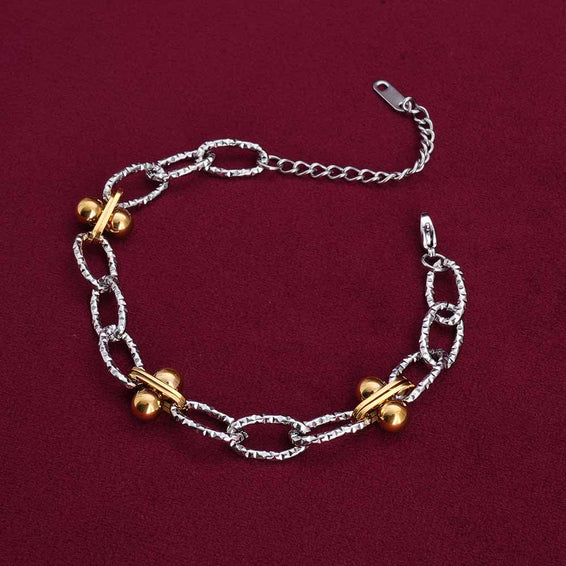 Link Silver and Gold Bracelet