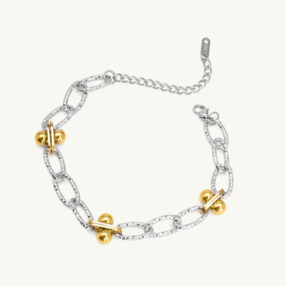 Link Silver and Gold Bracelet