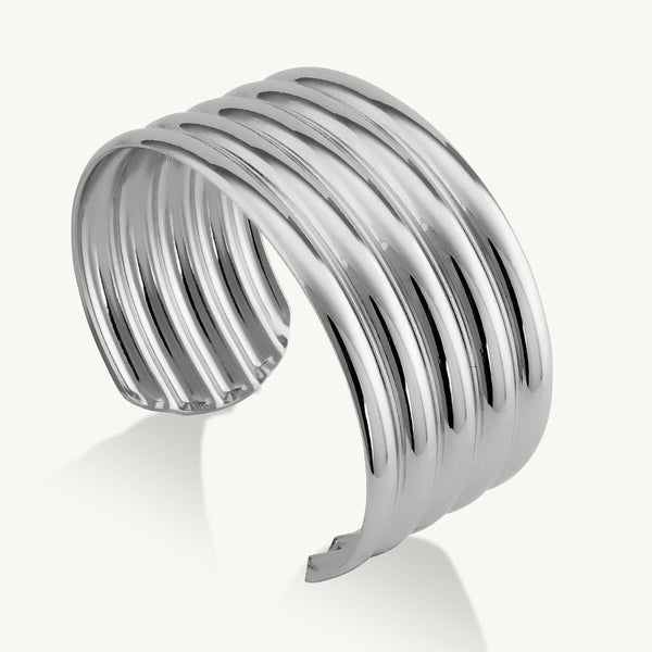 Silver Stack Cuff Bracelet