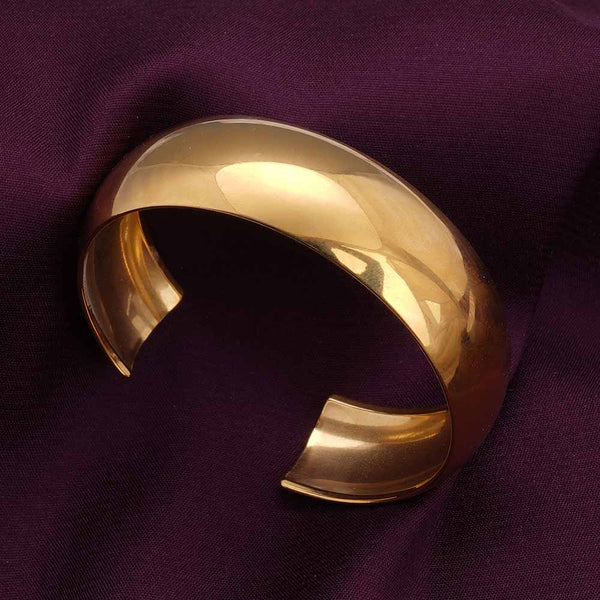 Open-Cuff Plain Thin Gold Bracelet