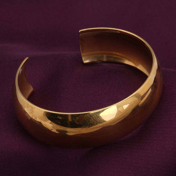 Open-Cuff Plain Thin Gold Bracelet