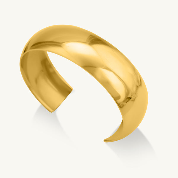 Open-Cuff Plain Thin Gold Bracelet