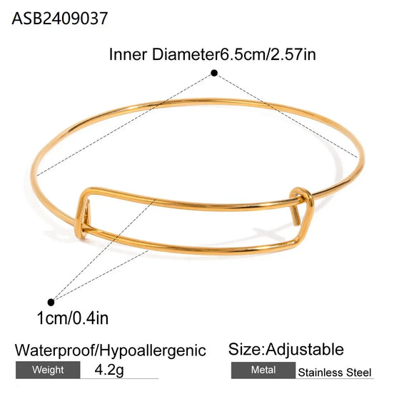 Expandable Bangle Antique Gold Bracelet