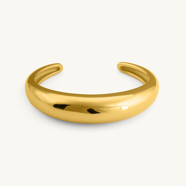 Plain Gold Stackable Cuff Bracelet