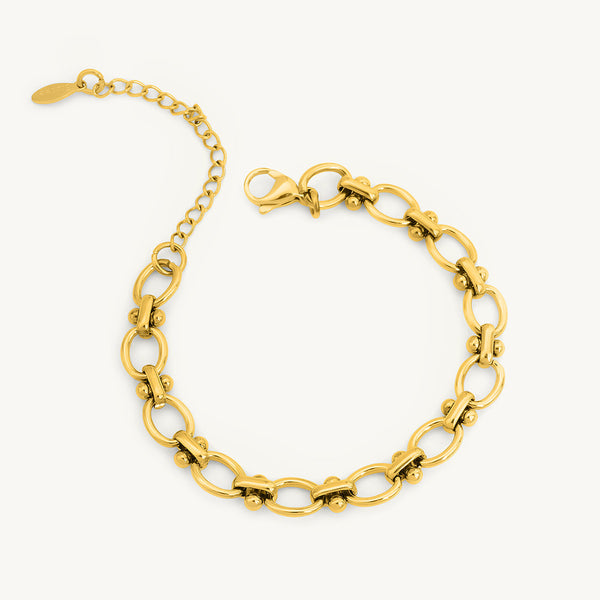 Interlocking Hoops Chain Bracelet