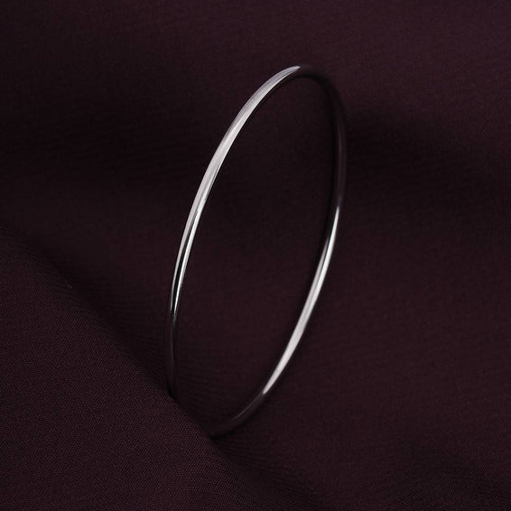 Plain Silver Round Bangle