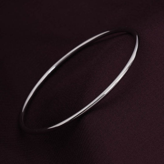 Plain Silver Round Bangle