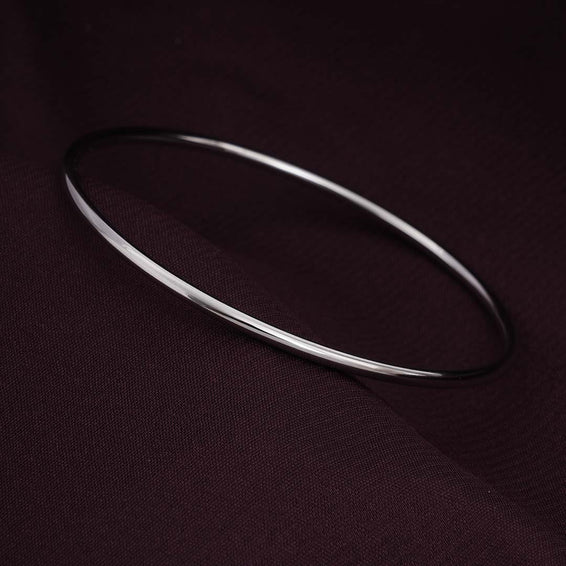 Plain Silver Round Bangle