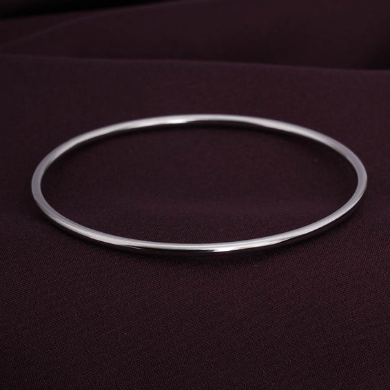 Plain Silver Round Bangle