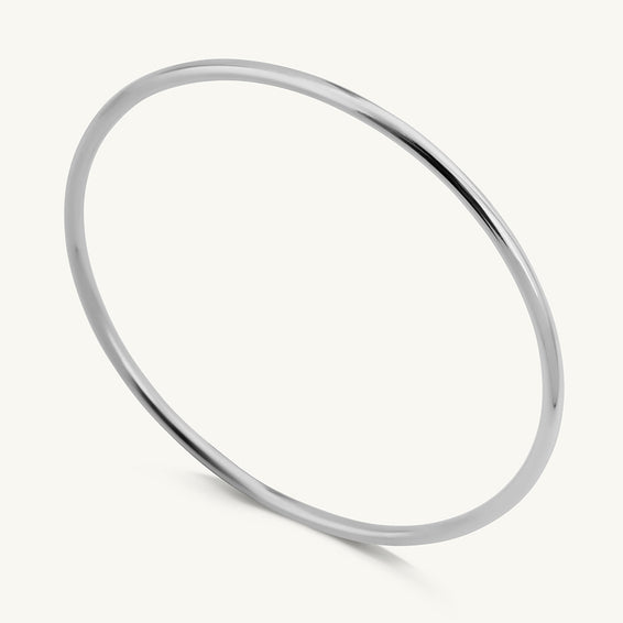 Plain Silver Round Bangle