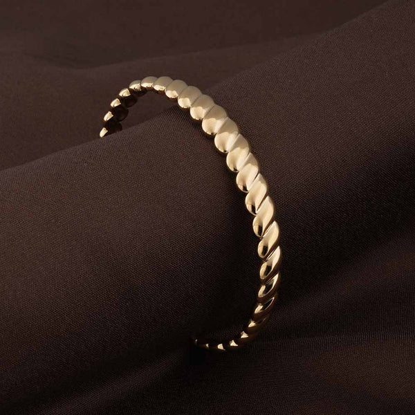 Gold Rope Cuff Bracelet