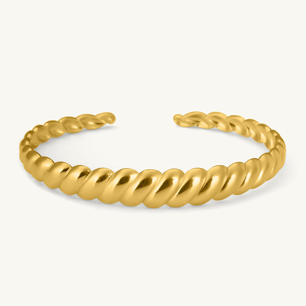 Gold Rope Cuff Bracelet