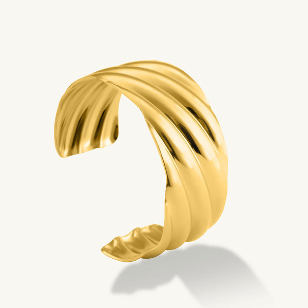 Wavy Gold Cuff Bracelet