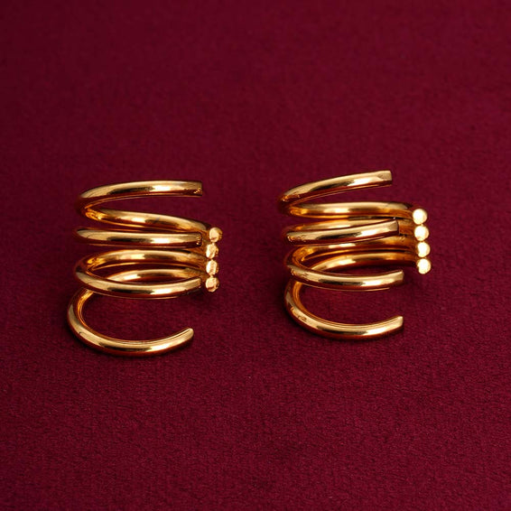 Stacked Style Stud Earrings