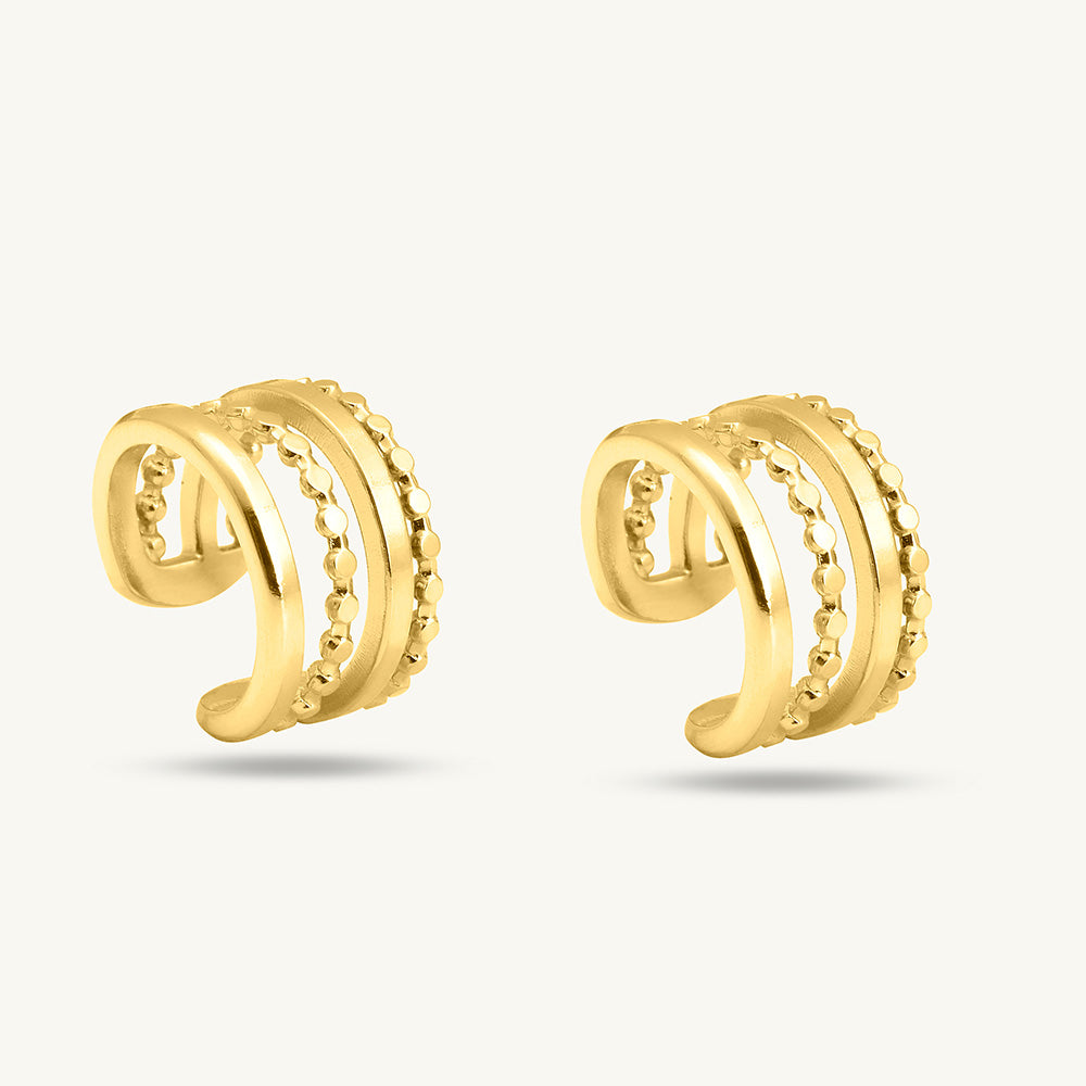 Minimalist Gold Cuff Earrings