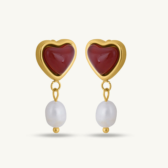 Pearly Love Drops Earrings