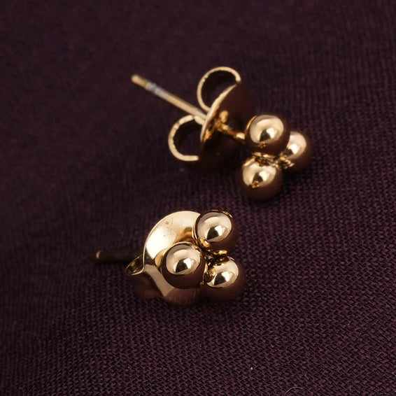 Gold Stud Earrings Set