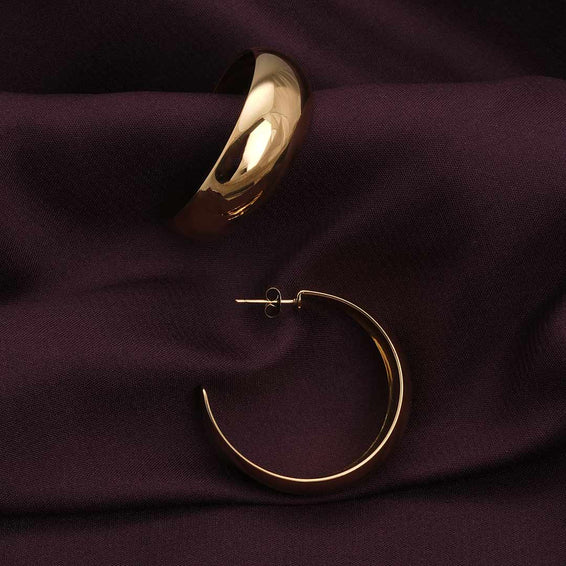 Statement Gold Hoop Earrings