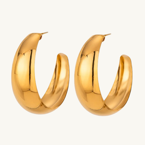 Statement Gold Hoop Earrings