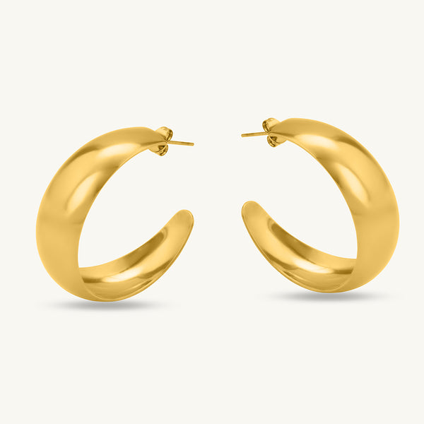 Statement Gold Hoop Earrings