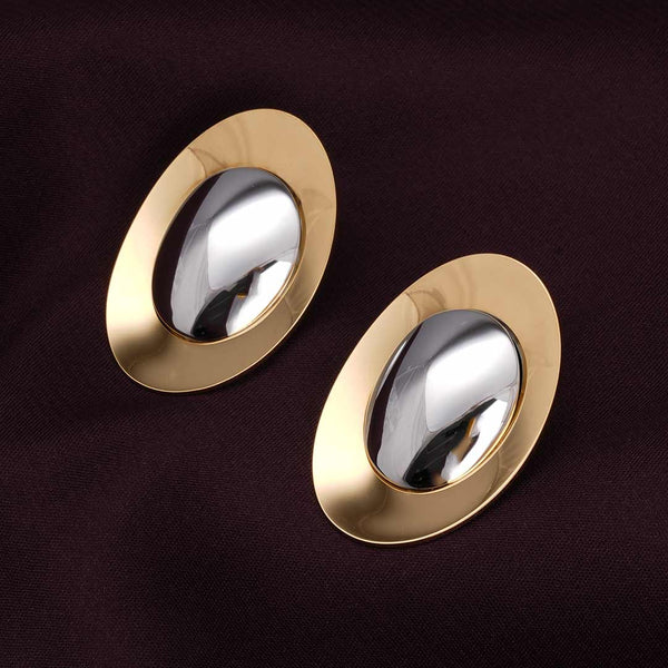 Round Duo Stud Earring