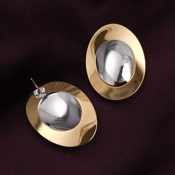 Round Duo Stud Earring