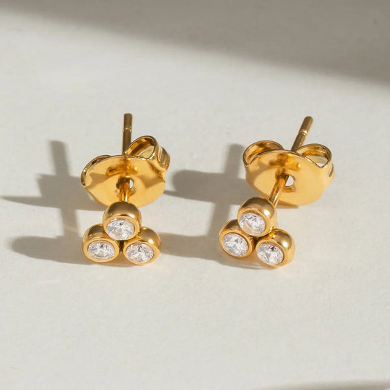 Minimalist Gold Earrings Set